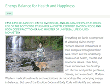 Tablet Screenshot of energybalanceforhealthandhappiness.us